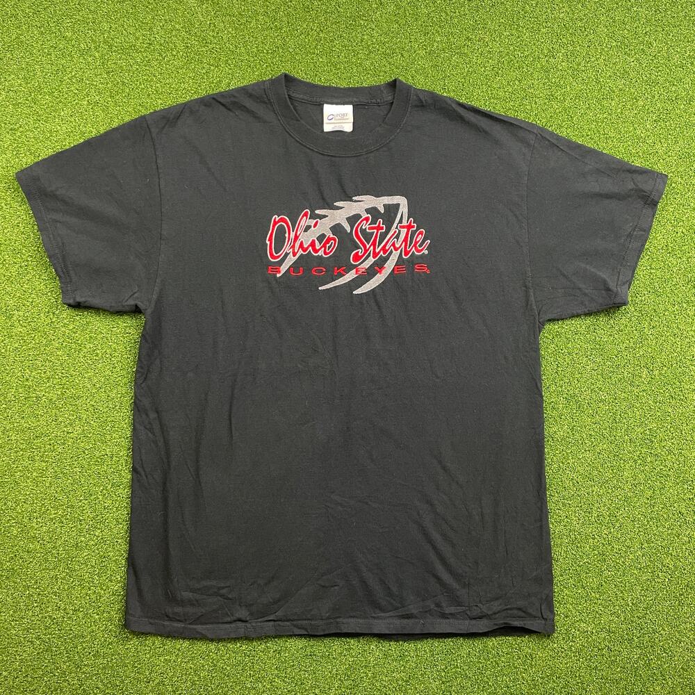Vintage Y2K 00S Ohio State Buckeyes NCAA Embroidered T-Shirt Sz XL